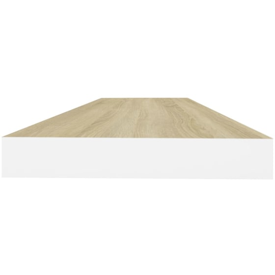 Ράφια Τοίχου VidaXL από MDF 80x23.5x3.8 cm 2 Τμχ - Δρυς/Λευκό image 4