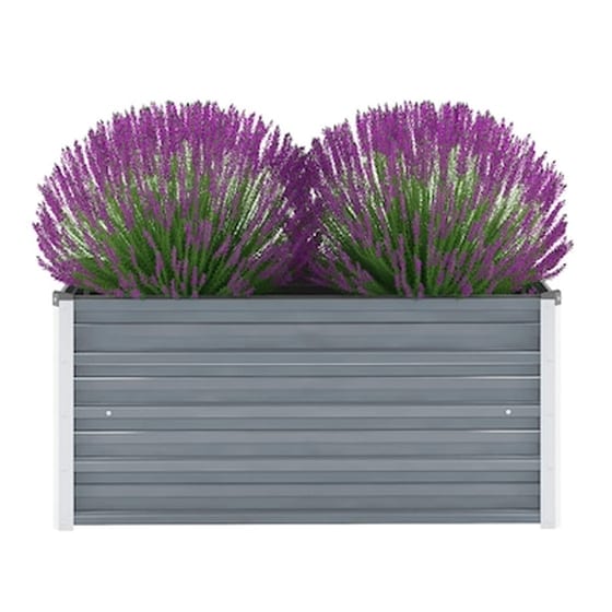 Vidaxl Ζαρντινιέρα Υπερυψωμένη Γκρι 100x40x45 Εκ. Γαλβανισμ. Χάλυβας image 1