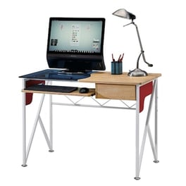 Γραφείο Υπολογιστή ArteLibre Richardi από MDF 105x55cm - Φυσικό/Λευκό