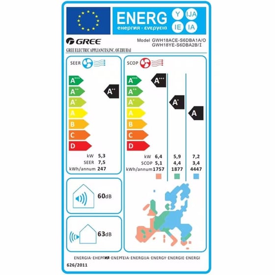GREE Amber GRC/GRCO-181QI/KAM2-N5 Κλιματιστικό Inverter 18.000 BTU A++/A+++ με Ιονιστή & WiFi image 6
