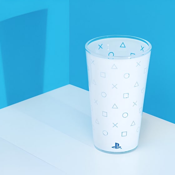 Ποτήρι Paladone Playstation Γυάλινο 400 ml - Γκρι image 3