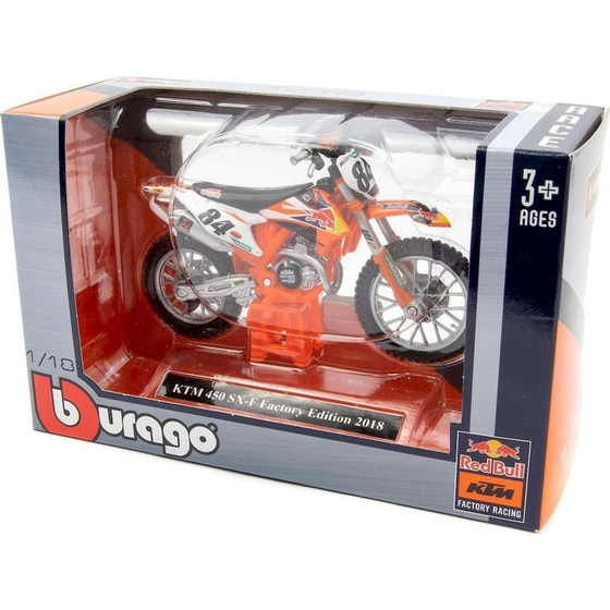 Bburago Μοτοσυκλέτα 1:18 Red Bull KTM 450 Rally/ 450 Rally 2019/ SF-F Factory Edition 1 Τμχ - Τυχαία Επιλογή Σχεδίου image 1