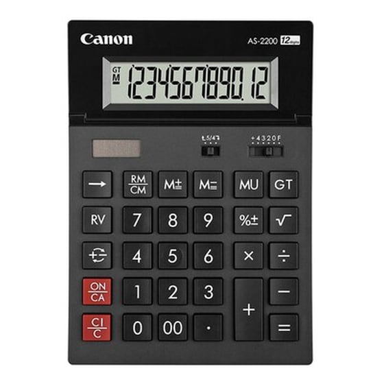 Αριθμομηχανή Various Canon AS-2200 12 Ψηφίων image 0