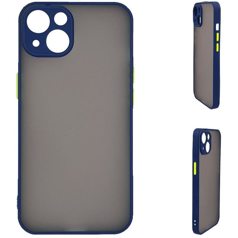 Θήκη Apple iPhone 15 - Sonique Color Button Bumper - Μπλε