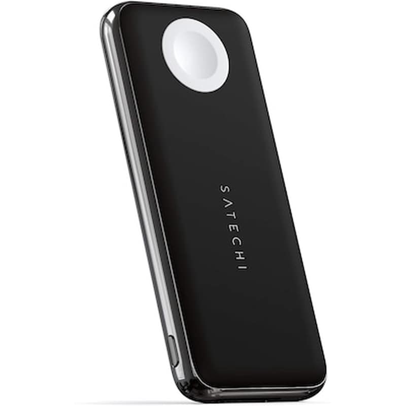 SATECHI Powerbank Satechi Quatro Wireless 10000mAh 18W με Θύρα USB-A και Θύρα USB-C Quick Charge 3.0 / Power Delivery Μαύρο