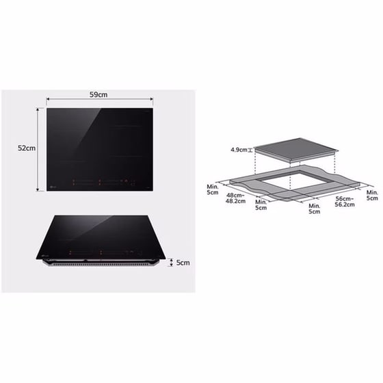 LG WS5D7210S & CI5Z2423BN 72 Lt Εντοιχιζόμενο Σετ Φούρνος και Εστία image 14