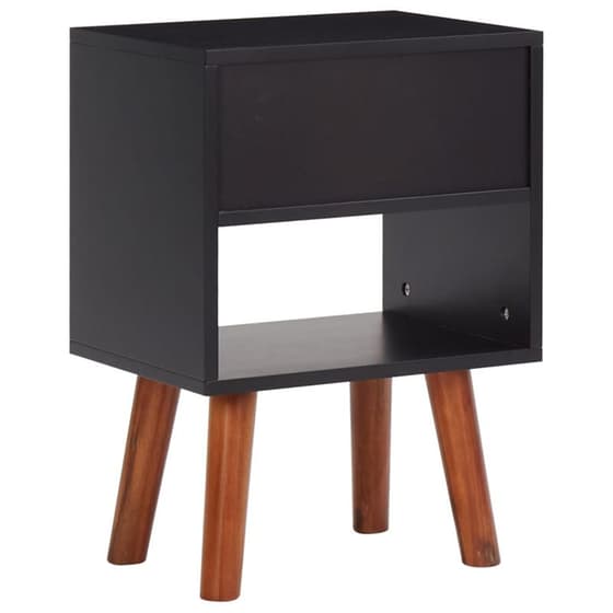Κομοδίνο Vidaxl Από Μασίφ Ξύλο Ακακίας 2τμχ 40x30x58 cm - Καφέ Μαύρο image 5