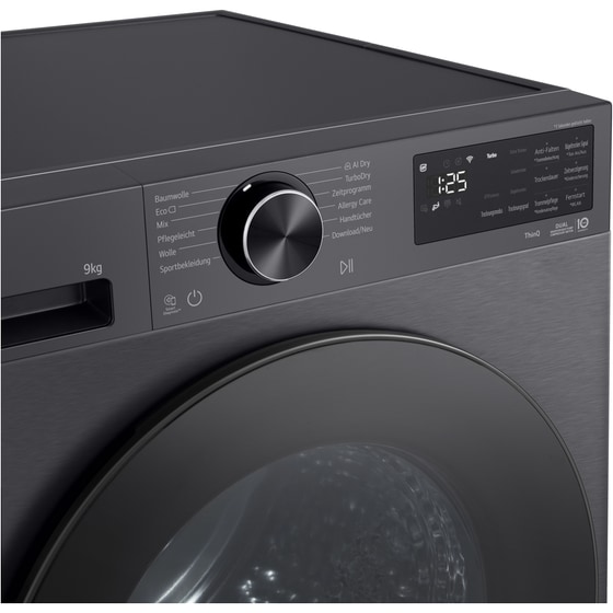 LG RHX5009NBB ΒΚ 9 kg με Αντλία Θερμότητας Ανθρακί με WiFi Στεγνωτήριο Ρούχων image 11