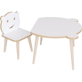 Παιδικό Τραπεζάκι ArteLibre Amahle με Κάθισμα από MDF 46x50x42cm - Λευκό