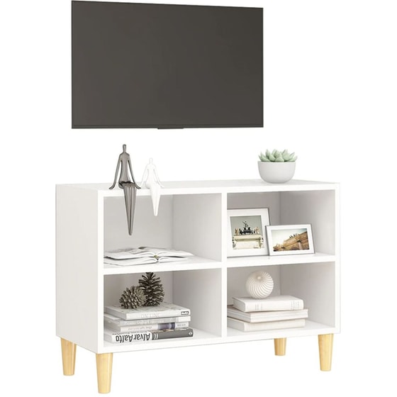 Έπιπλο Τηλεόρασης VidaXL Ξύλινο 69.5x30x50cm - Λευκό image 2