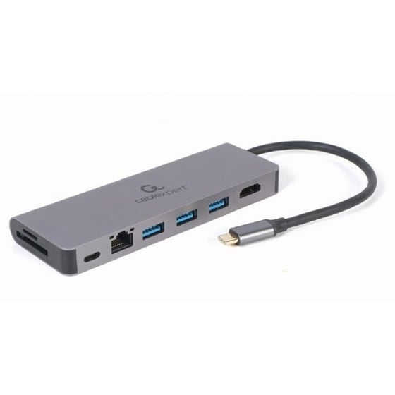 Cablexpert A-CM-COMBO5-05 USB Hub 5 σε 1 USB-C - Ασημί image 2