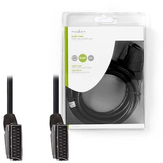 Nedis Cvgb31000bk20 Scart Cable Scart Male - Scart Male 2.0 M Black 233-0786 image 0