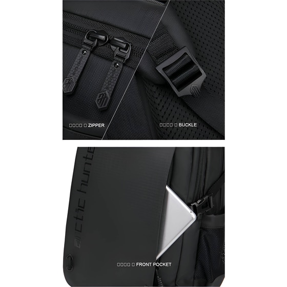Τσάντα Laptop Arctic Hunter B00530 15.6" Αδιάβροχη - Μαύρο image 5
