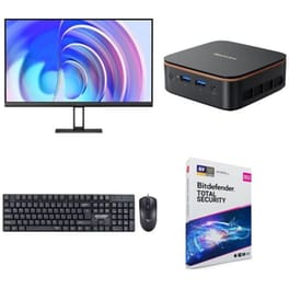 Bundle Desktop Blackview MP20 (Intel-N150/16 GB/ 256GB SSD/UHD Graphics/Windows 11 Pro) + Xiaomi Monitor A24i 24'' FHD 100Hz 6ms IPS + Πληκτρολόγιο & Ποντίκι Alcatroz + Antivirus Bitdefender