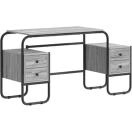 Γραφείο VidaXL με Αποθηκευτικό Χώρο 145x50x75 cm - Γκρι Sonoma