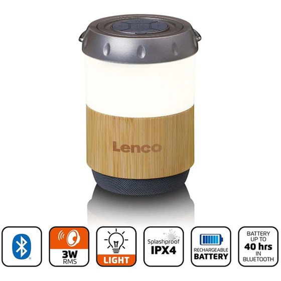 Φορητό Ηχείο Lenco BTL-030BA 3W - Silver/Brown image 7