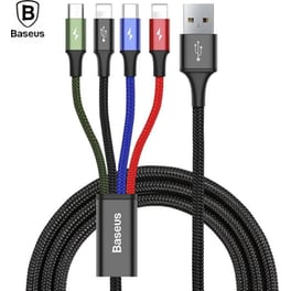Καλώδιο Baseus 4 σε 1 Lightning/ Micro USB/ 2x USB-C/ USB 1.2m - Black