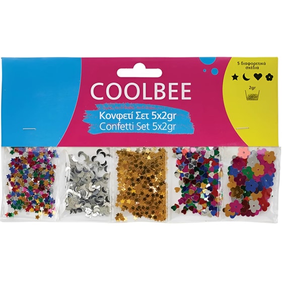 Σετ Χειροτεχνίας Κονφετί Coolbee (5 Τεμάχια) image 0