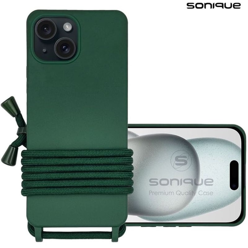 Θήκη Apple iPhone 15 - Sonique Με Κορδόνι Carryhang - Πράσινο