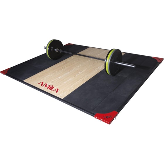 Δάπεδο Γυμναστικής Amila 44489 Άρσης Βαρών 250x200x3cm - Μαύρο/Μπεζ image 0