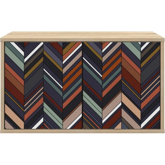 Έπιπλο Τηλεόρασης VidaXL OMMEN Επιτοίχιο 69 x 33 x 40 cm - Sonoma Δρυς image 1