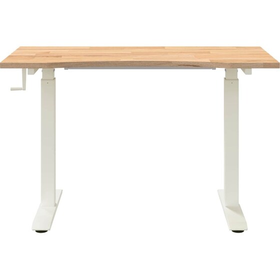 Γραφείο VidaXL από Μασίφ Ξύλο Δρυός 120x60 cm - Λευκό και Φυσικό image 3
