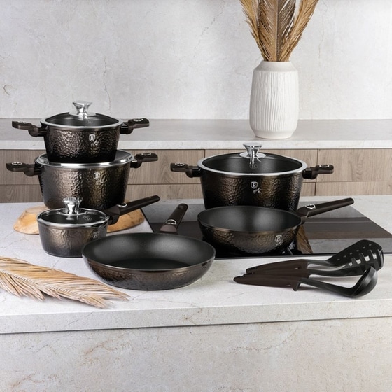 Σετ Μαγειρικά Σκεύη BERLINGER BH-8244 15  τμχ Μαύρο image 2