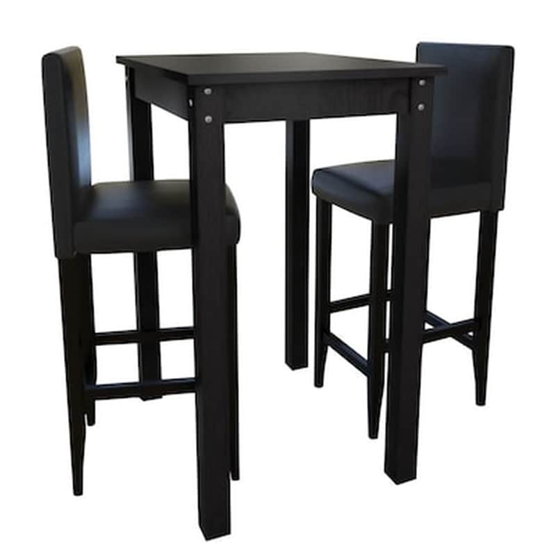 Τραπέζι Μπαρ Vidaxl Με 2 Καρέκλες – Μαύρο