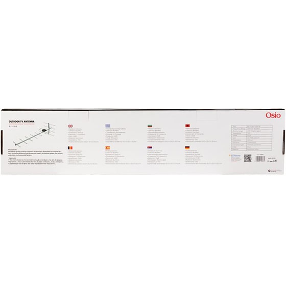 Εξωτερική Κεραία Τηλεόρασης Osio OTA-1014 4K 11 στοιχείων - Ασημί image 5