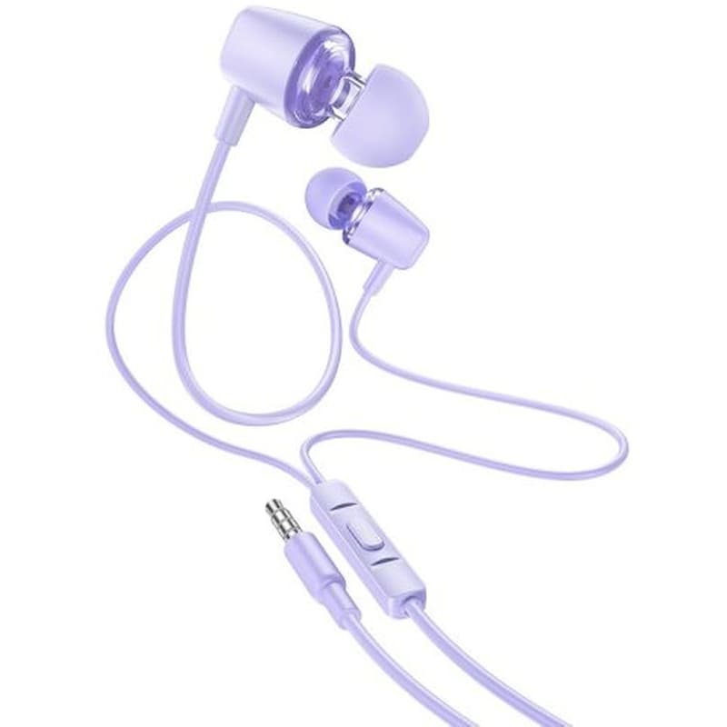 HOCO Ακουστικά Handsfree Hoco M107 Discoverer Universal 3.5 mm - Μωβ