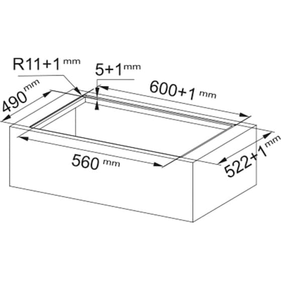 FABER GALILEO SLIM F600 60 cm Μαύρο Εστία Επαγωγική Αυτόνομη image 4