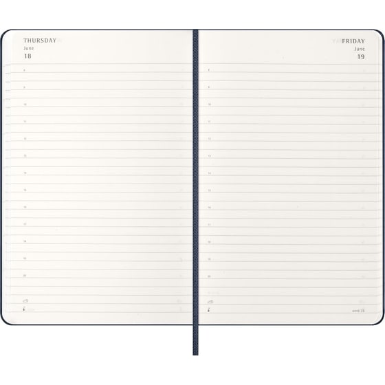 Ημερολόγιο Ημερήσιο Moleskine 2026 12Μ Large Saphire Blue Hard image 3