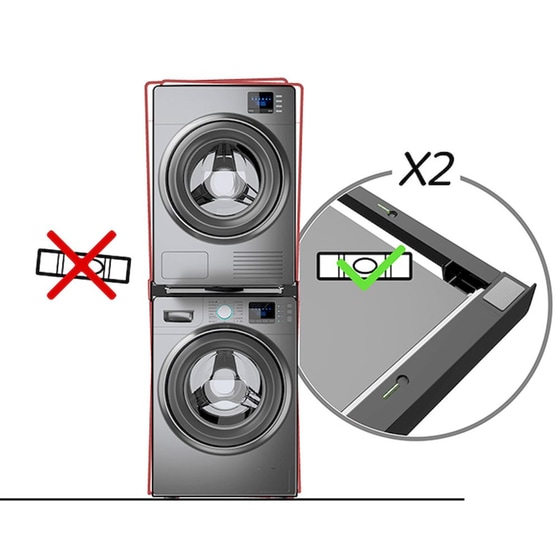 MELICONI BASE TORRE DARK Μαύρο Συνδετικό Σύστημα Πλυντηρίου - Στεγνωτηρίου image 7