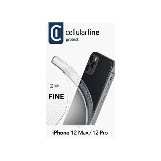 Θήκη Cellular Line Fine Back Cover Σιλικόνης Διάφανο (iPhone 12 / 12 Pro) image 3