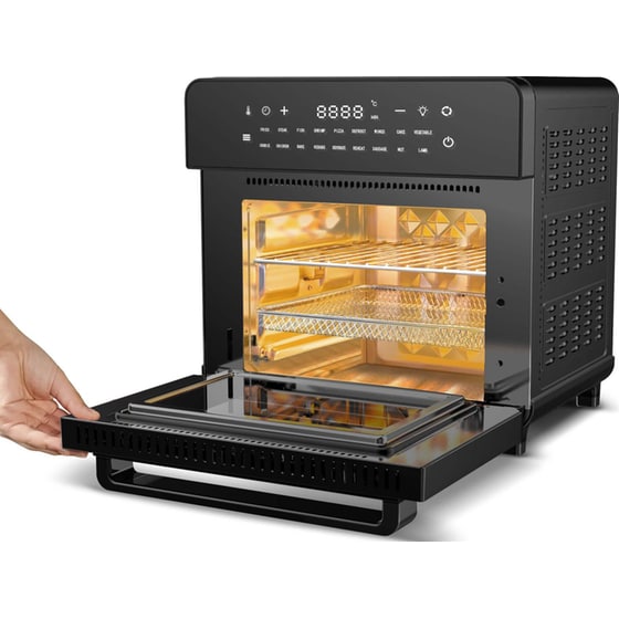 TURBOTRONIC TT-AF5 AIR FRYER OVEN με Πόρτα 1600 W 15 L Μαύρο Φριτέζα -Φουρνάκι Αέρος image 4