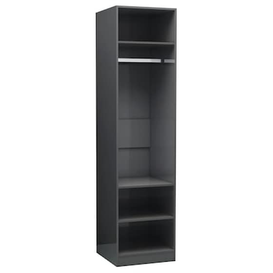 Vidaxl Ντουλάπα Γυαλιστερό Γκρι 50 X 50 X 200 Εκ. Από Μοριοσανίδα image 2