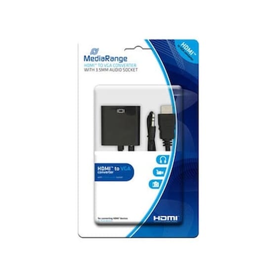 Αντάπτορας Mediarange 3.5mm / HDMI Male σε VGA Female image 0