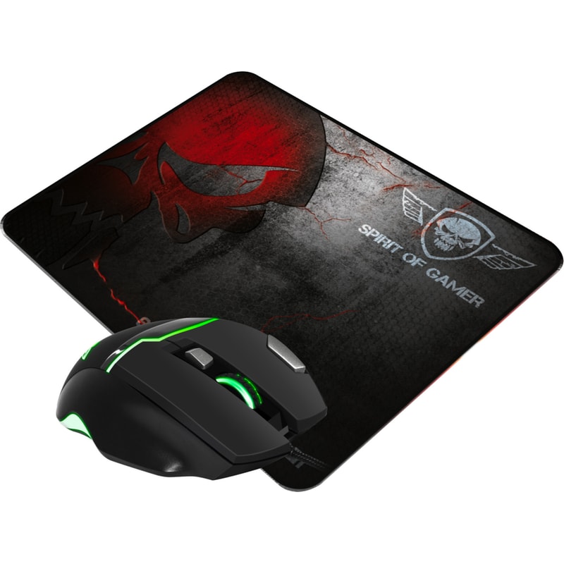 Spirit of Gamer Elite M10 Gaming Mouse + Pad Bundle Gaming Ενσύρματο Ποντίκι Μαύρο φωτογραφία