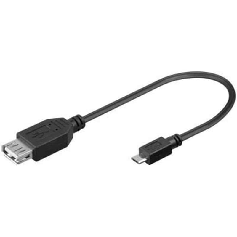 Καλώδιο USB Goobay A+F/Micro-B OTG - Μαύρο