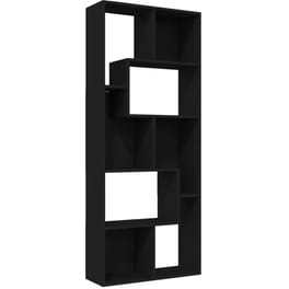 Βιβλιοθήκη VidaXL από Μοριοσανίδα 67x24x161cm - Μαύρο