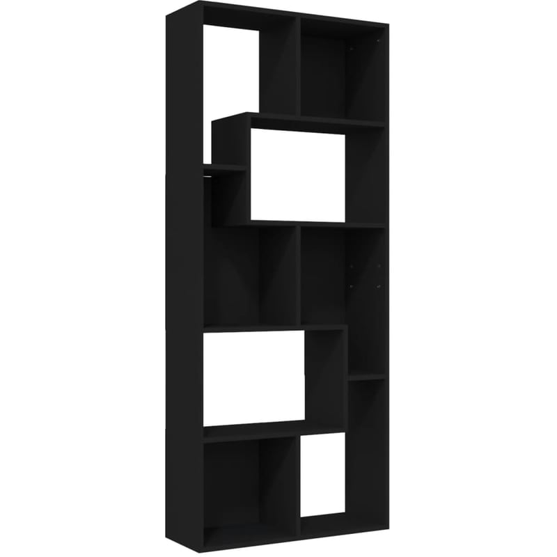 VIDAXL Βιβλιοθήκη VidaXL από Μοριοσανίδα 67x24x161cm - Μαύρο