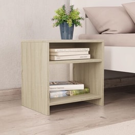 Τραπεζάκι Κομοδίνο Vidaxl από Μοριοσανίδα 40x30x40cm  - Sonoma/Δρυς