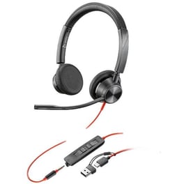 HP Poly Blackwire 3325 Stereo Ενσύρματα Ακουστικά Κεφαλής - Black