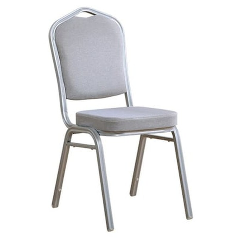 Καρέκλα Woodwell Μεταλλική Ύφασμα - Ασημι/Γκρι WOODWELL