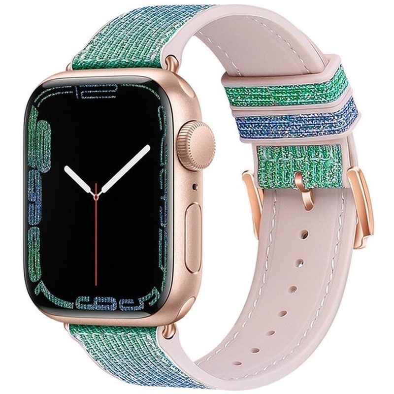 HOCO Watchband Hoco Wa11 Diamond Series 42/44/45/49mm Για Apple Watch 1/2/3/4/5/6/7/8/se/ultra Μπλε Πράσινο Silicone Band