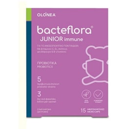 Προβιοτικό OLONEA Bacteflora Junior Immune - 15 Κάψουλες