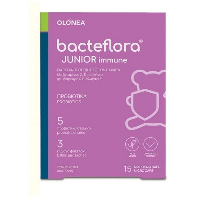 OLONEA Προβιοτικό OLONEA Bacteflora Junior Immune - 15 Κάψουλες