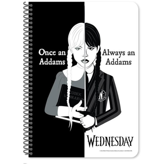Τετραδιo Σπιράλ Διακάκης 2 Θεμάτων Wednesday 60 Φύλλων (1 Τεμάχιο) image 2
