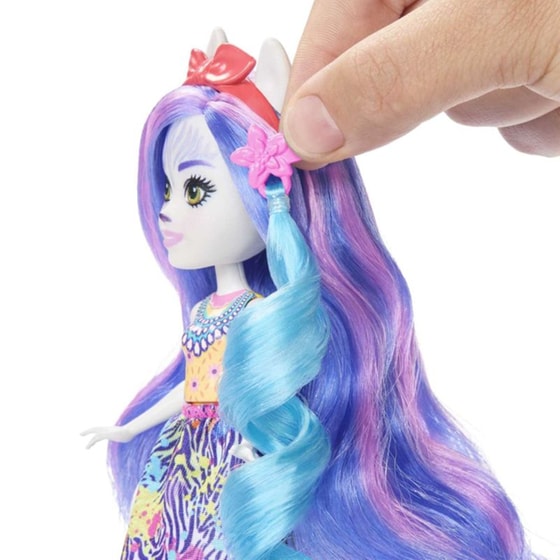 Κούκλα Mattel Enchantimals Glam Party - Ζέβρα (HNV28) image 2
