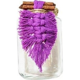 Χριστουγεννιάτικο Διακοσμητικό Boho Feelboho Γύαλα Ρεσώ με Χειροποίητο Μακραμέ Φύλλο Μωβ